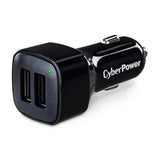 Cyber Power - TR22U3A - Travel Charger - (2) USB 3.1A Shared Ports and DC Auto Power Plug