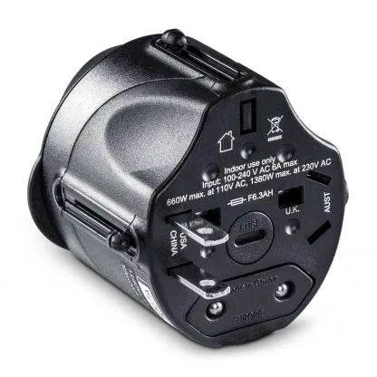 Cyber Power - TRA1A2 - Travel Adapter 100-240V In/Out Type A, C, G, & I Plug Adapters 1-Year Warranty