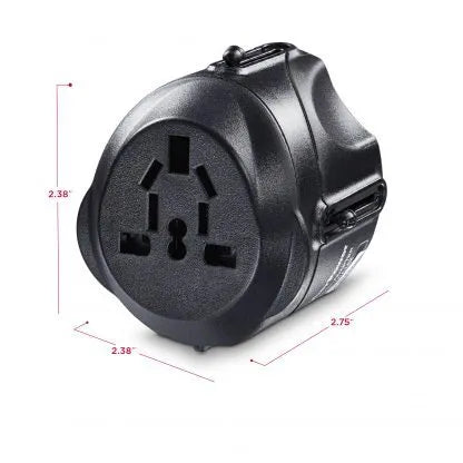 Cyber Power - TRA1A2 - Travel Adapter 100-240V In/Out Type A, C, G, & I Plug Adapters 1-Year Warranty