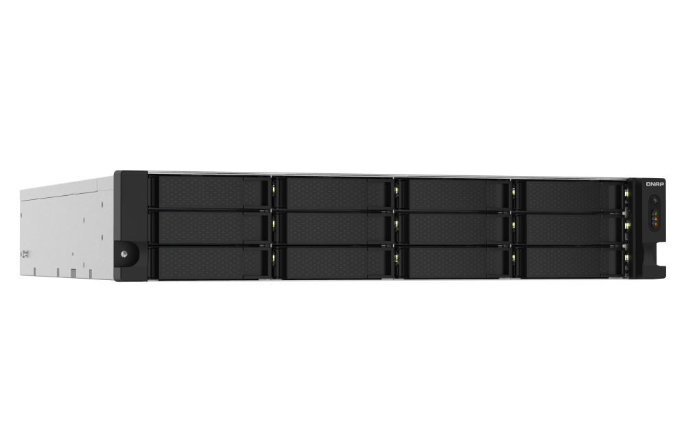 QNAP - TS-1232PXU-RP-4G-US - QNAP 2U 12-Bay ARM-based 2.5G &10G NAS, Quad Core 1.7GHz, 4GB DDR3 RAM, 2 x 10GbE SFP+, 2 x 2.5GbE, Redundant Power Supply