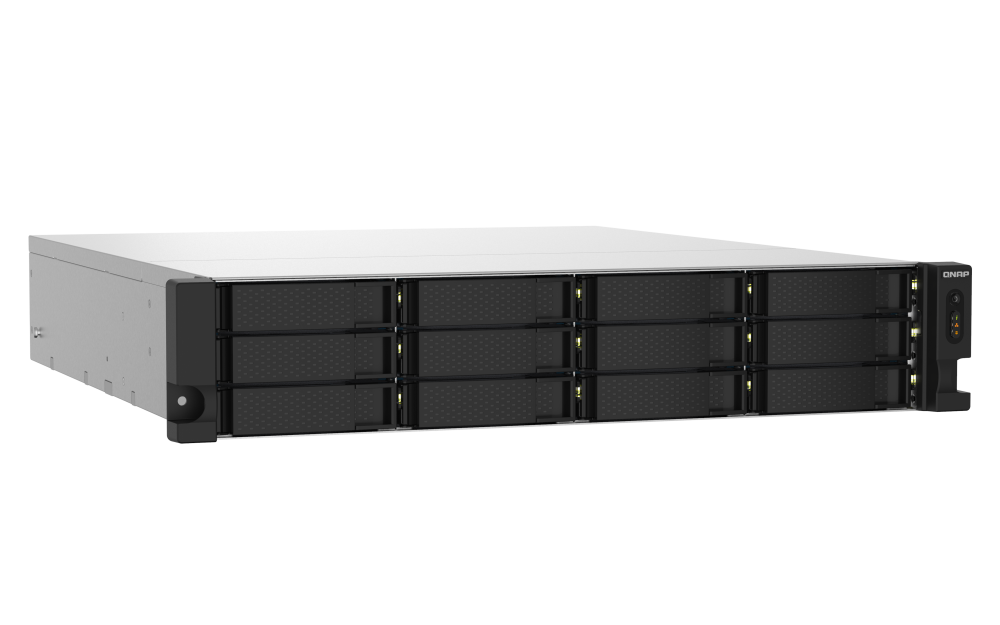 QNAP - TS-1232PXU-RP-4G-US - QNAP 2U 12-Bay ARM-based 2.5G &10G NAS, Quad Core 1.7GHz, 4GB DDR3 RAM, 2 x 10GbE SFP+, 2 x 2.5GbE, Redundant Power Supply