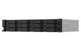QNAP - TS-1264U-RP-8G-US - QNAP 2U 12-bay NAS/iSCSI IP-SAN, Intel Celeron 4C/4T (up to 2.7GHz), 8GB RAM On-Board, 2.5GbE LAN, 4K HDMI v1.4b, PCIe Expansion Slot, Redundant PSU