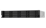 QNAP - TS-1273AU-RP-8G-US - QNAP 2U 12-Bay NAS/iSCSI IP-SAN. AMD Ryzen V1500B Quad-core 2.2GHz, 8GB RAM, 2x2.5GbE LAN, Redundant PSU, Optional 10GbE & M.2 NVMe via PCIe expansion