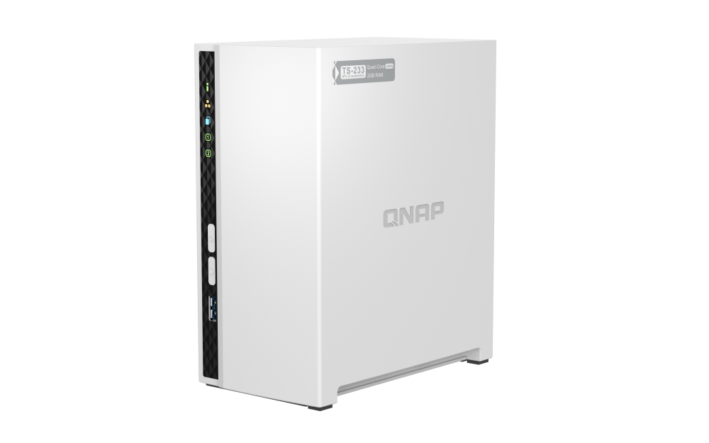 QNAP - TS-233-US - QNAP Tower NAS 2 bay ARM Cortex-A55 4C, 2 x SATA 6Gb/s 3.5