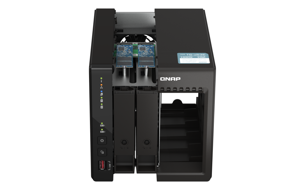 QNAP - TS-253E-8G-US - QNAP 2-Bay High-Performance desktop NAS with Intel Celeron 4-Core J6412, onboard 8GB RAM