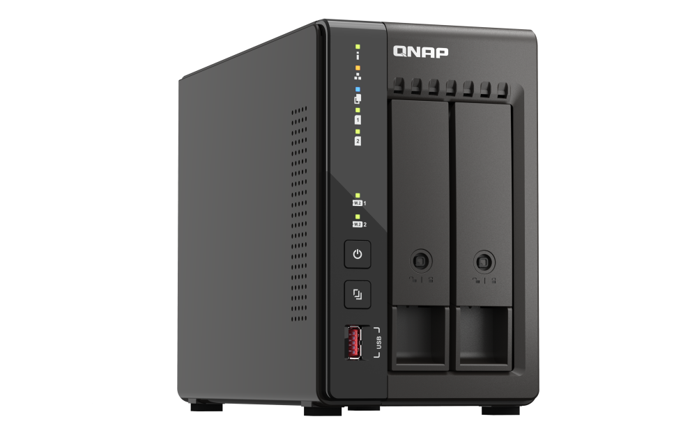 QNAP - TS-253E-8G-US - QNAP 2-Bay High-Performance desktop NAS with Intel Celeron 4-Core J6412, onboard 8GB RAM
