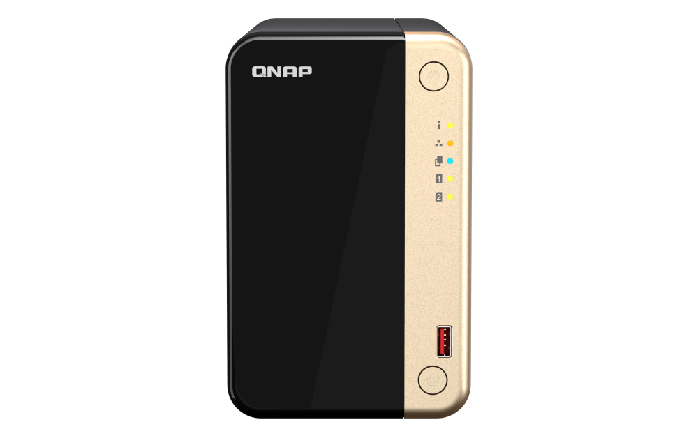 QNAP - TS-264-8G-US - QNAP TS-264 2-Bay High-Performance Desktop NAS. Intel 4C/4T Processor, burst up to 2.9GHz with 8GB DDR4 RAM On-Board
