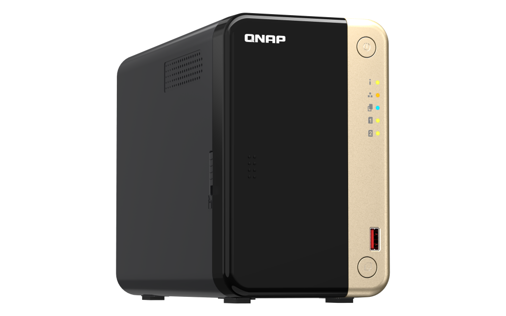 QNAP - TS-264-8G-US - QNAP TS-264 2-Bay High-Performance Desktop NAS. Intel 4C/4T Processor, burst up to 2.9GHz with 8GB DDR4 RAM On-Board