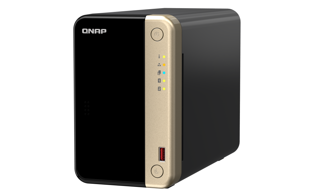 QNAP - TS-264-8G-US - QNAP TS-264 2-Bay High-Performance Desktop NAS. Intel 4C/4T Processor, burst up to 2.9GHz with 8GB DDR4 RAM On-Board