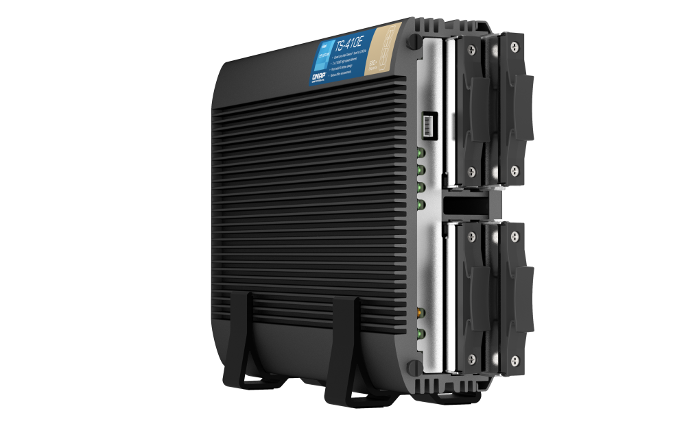 QNAP - TS-410E-8G-US - QNAP TS-410E 4-Bay fanless Desktop NAS. Intel Celeron J6412 quad-core with onboard 8GB RAM