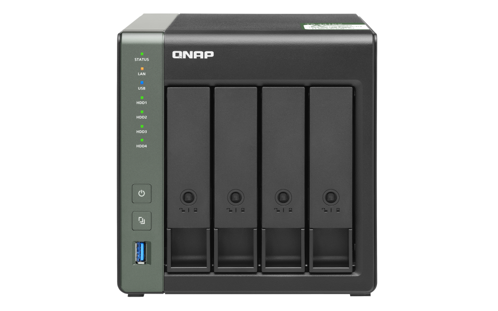 QNAP - TS-431KX-2G-US - QNAP TS-431KX ARM-based NAS with Hardware Encryption, Quad Core 1.7GHz, 2GB RAM, 1 x 10GbE(SFP+), 2 x 1GbE