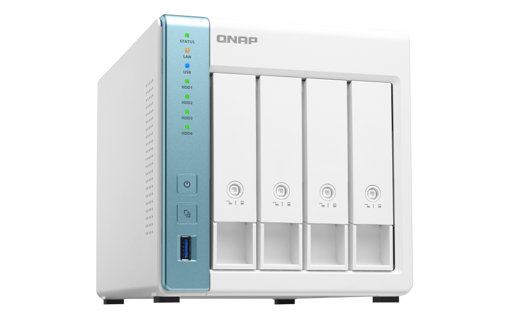 QNAP - TS-431P3-4G-US - QNAP 4-Bay High-Performance Private Cloud NAS with 2.5GbE Network. Annapurna Labs AL314 4-Core 1.7GHz Processor with 4GB RAM