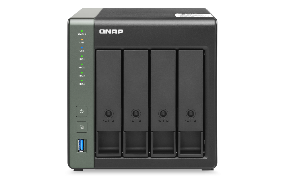 QNAP - TS-431X3-4G-US - QNAP TS-431X3 4-Bay ARM-based NAS with Hardware Encryption, Quad Core 1.7GHz, 4GB RAM, 10GbE(SFP+) ,2.5GbE and 1GbE LAN