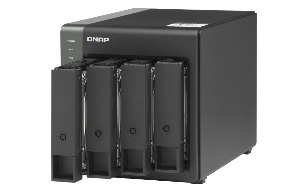 QNAP - TS-431X3-4G-US - QNAP TS-431X3 4-Bay ARM-based NAS with Hardware Encryption, Quad Core 1.7GHz, 4GB RAM, 10GbE(SFP+) ,2.5GbE and 1GbE LAN