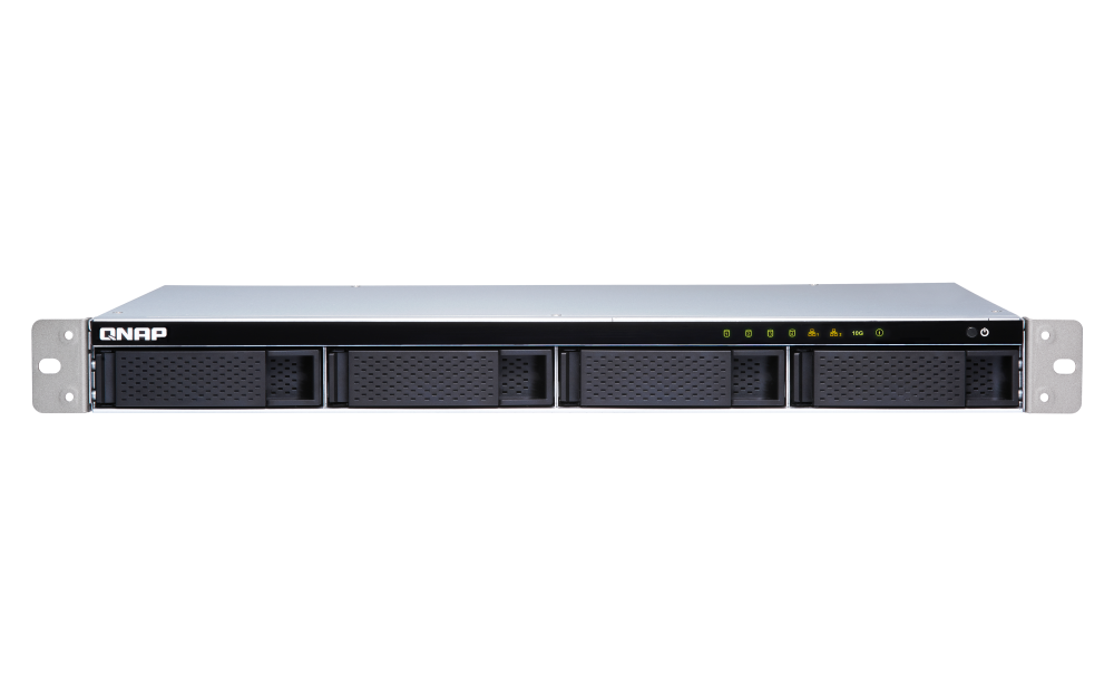 QNAP - TS-431XeU-2G-US - QNAP 4-bay 1U Short-Depth Rackmount NAS with Built-in 10GbE Network
