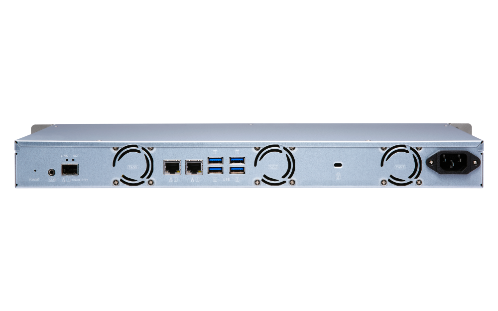 QNAP - TS-431XeU-2G-US - QNAP 4-bay 1U Short-Depth Rackmount NAS with Built-in 10GbE Network