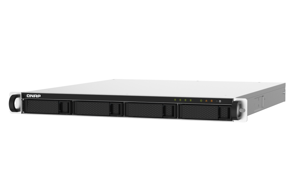 QNAP - TS-432PXU-RP-2G-US - QNAP 1U 4-Bay ARM-based 2.5G &10G NAS, Quad Core 1.7GHz, 2GB DDR3 RAM, 2 x 10GbE SFP+, 2 x GbE, Redundant Power Supply