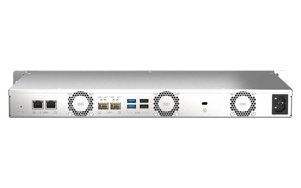 QNAP - TS-435XeU-4G-US - QNAP 4-Bay TS-435XeU short-depth 12