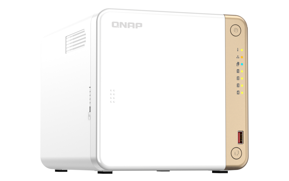 QNAP - TS-462-2G-US - QNAP 4-Bay desktop NAS, Intel Celeron N4505 dual-core processor, 2GB DDR4 SODIMM RAM