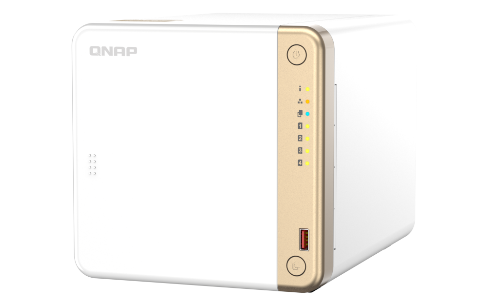QNAP - TS-462-2G-US - QNAP 4-Bay desktop NAS, Intel Celeron N4505 dual-core processor, 2GB DDR4 SODIMM RAM