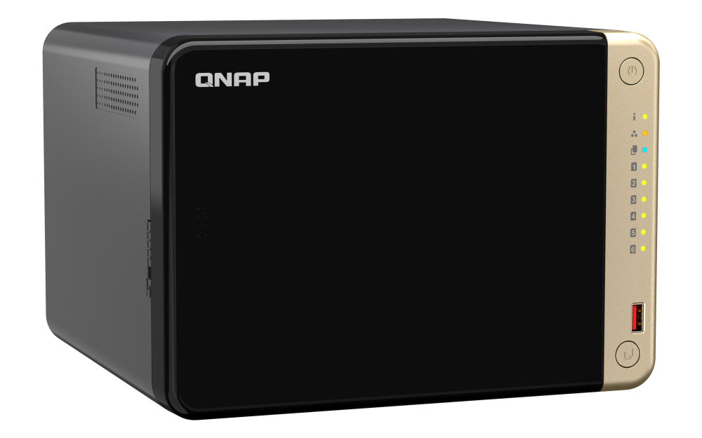 QNAP - TS-664-8G-US - QNAP TS-664 6-Bay High-Performance Desktop NAS. Intel 4C/4T Processor, burst up to 2.9GHz with 8GB DDR4 RAM
