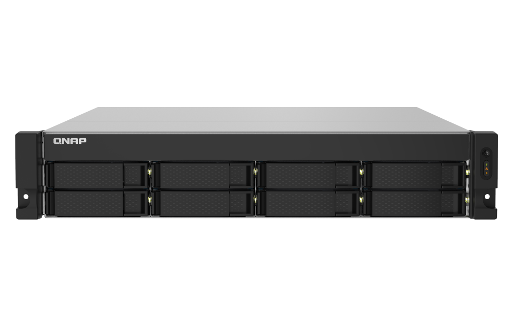 QNAP - TS-832PXU-4G-US - QNAP 2U 8-Bay ARM-based 2.5G &10G NAS, Quad Core 1.7GHz, 4GB DDR3 RAM, 2 x 10GbE SFP+, 2 x 2.5GbE, Single Power Supply