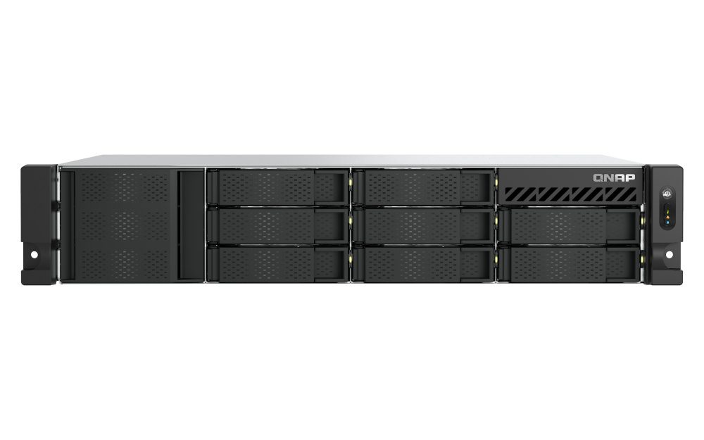 QNAP - TS-855eU-8G-US - QNAP 2U 8-Bay short depth rackmount NAS/iSCSI IP-SAN. Intel Atom C5125 8C 2.8GHz, 8GB RAM