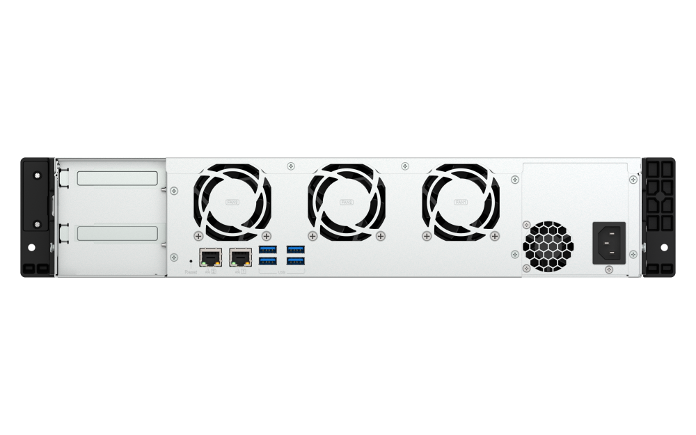 QNAP - TS-855eU-8G-US - QNAP 2U 8-Bay short depth rackmount NAS/iSCSI IP-SAN. Intel Atom C5125 8C 2.8GHz, 8GB RAM