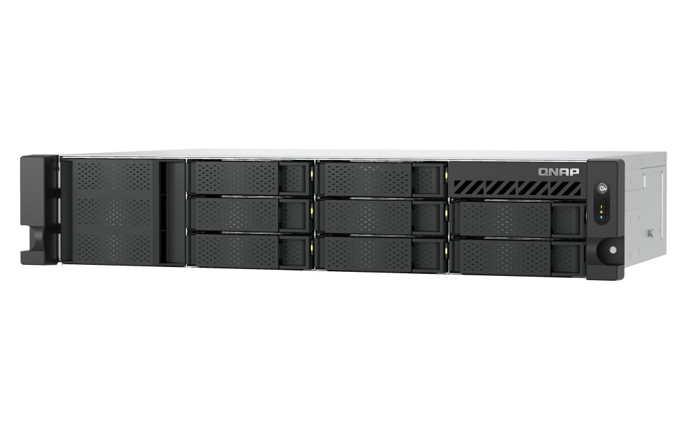 QNAP - TS-855eU-RP-8G-US - QNAP 2U 8-Bay short depth rackmount NAS/iSCSI IP-SAN. Intel Atom C5125 8C 2.8GHz, 8GB RAM
