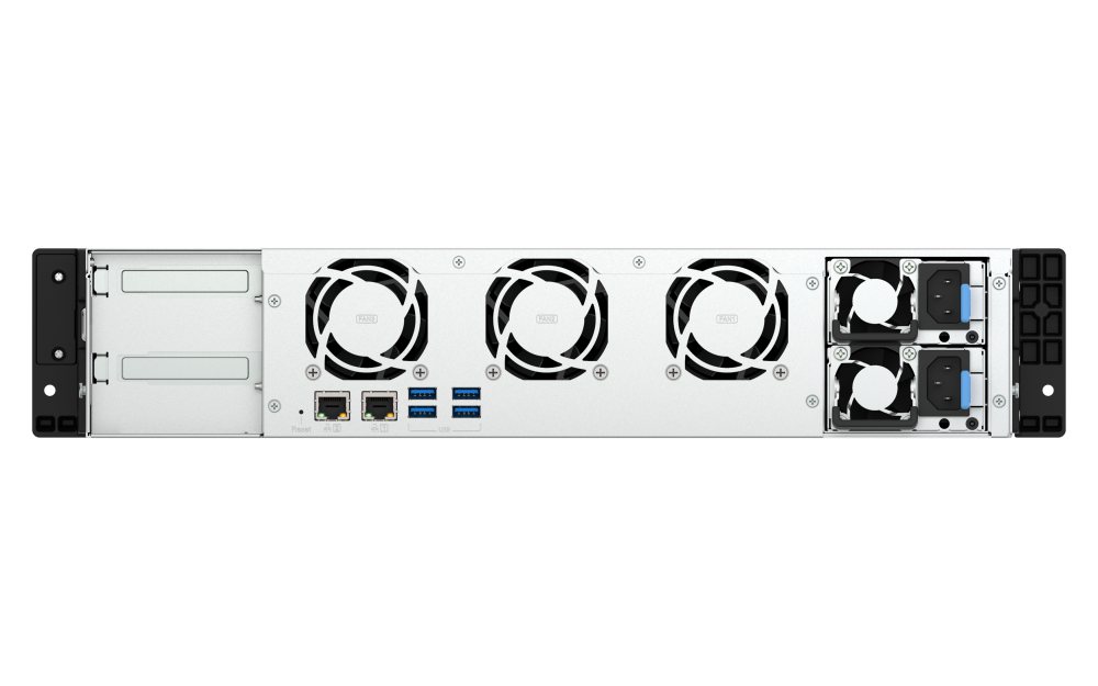 QNAP - TS-855eU-RP-8G-US - QNAP 2U 8-Bay short depth rackmount NAS/iSCSI IP-SAN. Intel Atom C5125 8C 2.8GHz, 8GB RAM