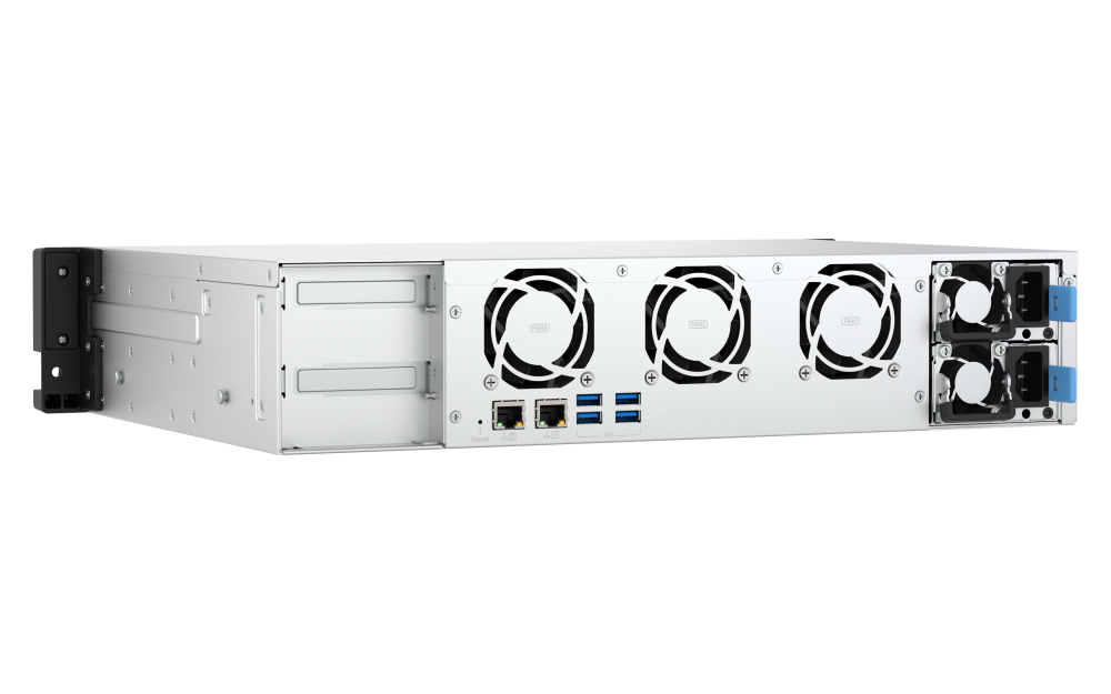 QNAP - TS-855eU-RP-8G-US - QNAP 2U 8-Bay short depth rackmount NAS/iSCSI IP-SAN. Intel Atom C5125 8C 2.8GHz, 8GB RAM