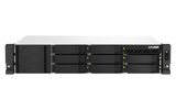 QNAP - TS-873AeU-RP-4G-US - QNAP 2U 8-Bay short-depth rackmount NAS/iSCSI IP-SAN. AMD Ryzen V1500B 4C/8T 2.2GHz, 4GB RAM, 2x2.5GbE LAN, M.2 2280 NVMe/SATA SSD( PCIe Gen3x1), Optional 10GbE PCIe expansion, Redundant PSU