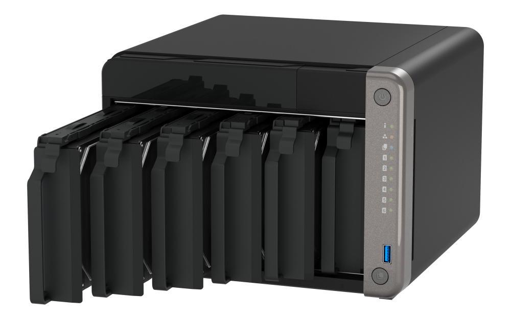 QNAP - TS-AI642-8G-US - QNAP 6-Bay desktop AI NAS, NPU 6TOPS, 4C ARM Cortex-A76 2.2GHz, 4C Cortex-A55 1.8GHz, 8GB DDR4 RAM