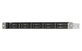 QNAP - TS-h1090FU-7302P-256G-US - QNAP 10-Bay 1U all flash NAS, U.2/U.3 NVMe Gen 4 x 4 and SATA 6Gbps bays, AMD EPYC 7302P 16C/32T Processor, 256GB RDIMM DDR4 ECC RAM, 25GbE, 2.5 GbE, PCIe Gen4 slots, Redundant PSU, Without Rail Kil (RAIL-B02)