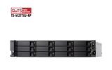 QNAP - TS-h1277XU-RP-3700X-32G-US - QNAP 2U 12-Bay QTS hero NAS, AMD Ryzen 7 3700X 8-core/16-thread 3.4 GHz processor, 128GB DDR4 RAM (max 128GB RAM), 12x 2.5"/3.5" SATA HDD/SSD, 2xGbE LAN, 2 x 10GbE SFP+, 2 x 10GBase-T, USB. 3.1/3.0,  4 x PCIe expansion