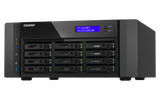 QNAP - TS-h1290FX-7302P-256G-US - QNAP 12-Bay all-flash desktop NAS, AMD EPYC 7302P (up to 3.2GHz), 12 x 2.5" U.2 NVMe/SATA SSD bays, 256GB ECC RAM, 2 x 2.5GbE, 2 x 25GbE SFP28, PCIe Gen4 Expansion Slots