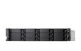QNAP - TS-h1886XU-RP-R2-D1622-32G-US - QNAP 2U 18 Bay (12 x 3.5" + 6 x 2.5" SATA 6Gbps) QTS hero NAS/iSCSI IP-SAN, Xeon D-1622 4 cores 4C/8T 2.60 GHz (boost up to 3.20 GHz), 32GB DDR4 ECC RAM, 2.5 GbE LAN, 10 GbE SFP+ SMARTNIC