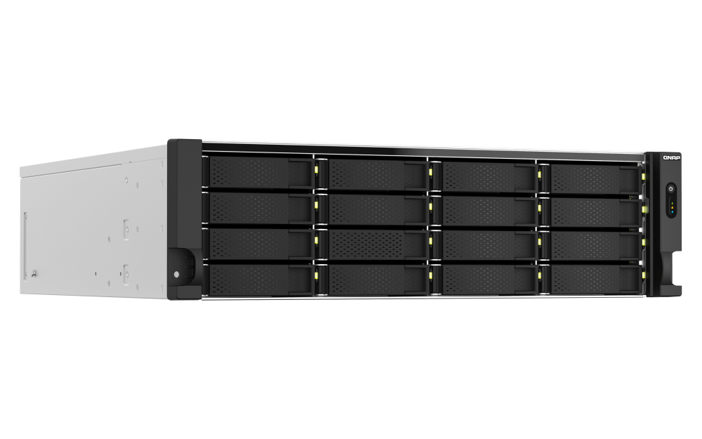 QNAP - TS-h2287XU-RP-E2336-32G-US - QNAP 22-Bay 3U rackmount NAS, Intel Xeon E-2336 6C/12T 2.9 GHz processor (boost up to 4.8 GHz), 32 GB ECC DDR4, 16 x 2.5