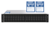 QNAP - TS-h3088XU-RP-W1270-64G-US - QNAP 2U 30-bay 2.5" SATA 6Gbps all-flash NAS, Intel Xeon W-1270 8-core 3.4 GHz (boost up to 5.0 GHz), 64GB DDR4 ECC RAM (up to 128GB), 2 x 25GbE, 4 x 2.5GbE,  PCIe slots, 2 x 550W, USB 3.2 Gen2 10Gbps, HDMI, iSCSI, RAID