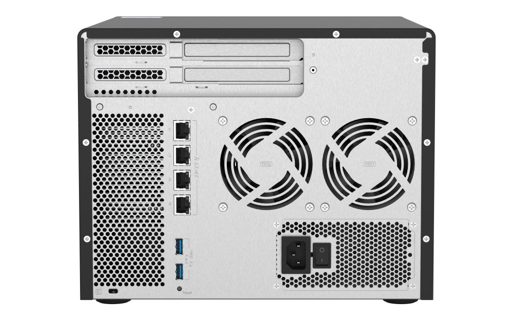 QNAP - TS-h886-D1602-8G-US - QNAP 8-Bay QuTS hero NAS, Xeon D-1602 2.5GHz, 8GB ECC RAM, 4 x 2.5GbE,  PCIe expansion slot x2, built-in M.2 NVMe Gen3 x4 port x2