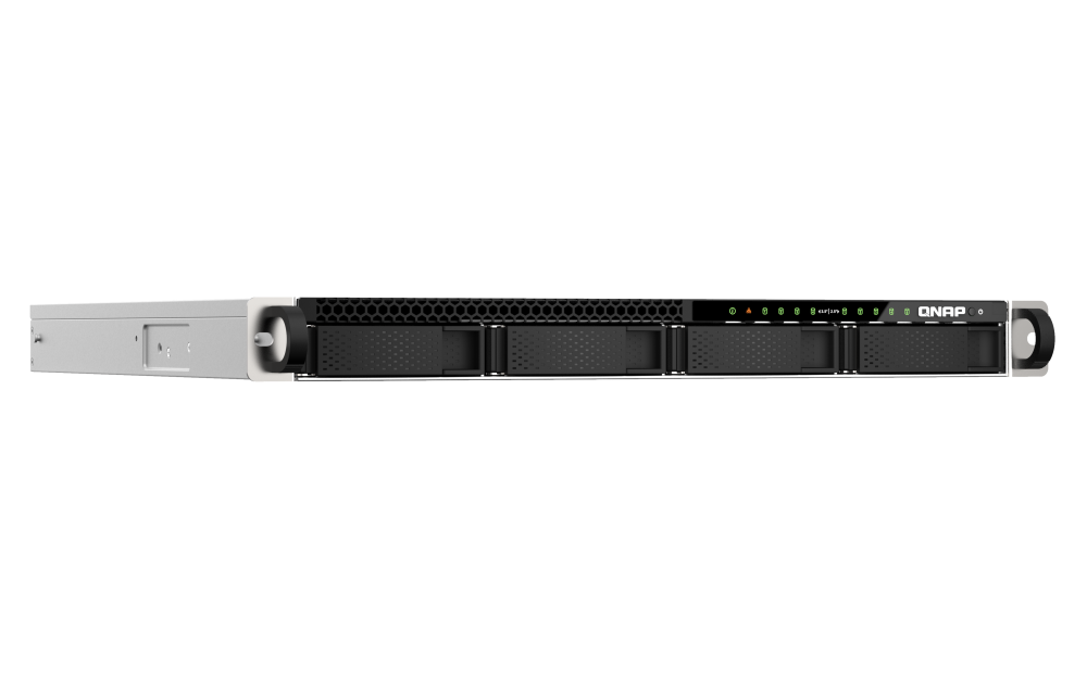 QNAP - TS-h987XU-RP-E2334-16G-US - QNAP 9-Bay 1U rackmount NAS, Intel Xeon E-2334 4C/8T 3.4 GHz processor (boost up to 4.8 GHz), 16 GB ECC DDR4, 4 x 2.5
