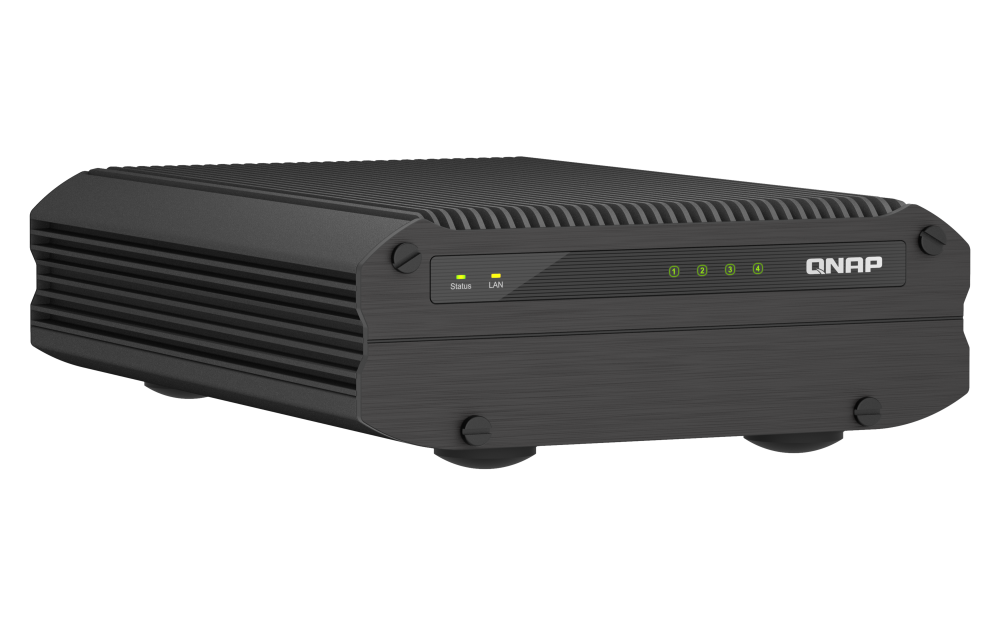 QNAP - TS-i410X-8G-US - QNAP TS-i410X 4-Bay fanless industrial NAS. Intel Atom x6425E quad-core burst up to 3.0 GHz with onboard 8GB RAM