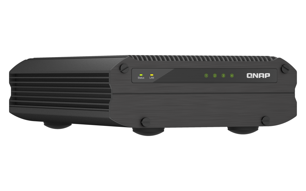 QNAP - TS-i410X-8G-US - QNAP TS-i410X 4-Bay fanless industrial NAS. Intel Atom x6425E quad-core burst up to 3.0 GHz with onboard 8GB RAM