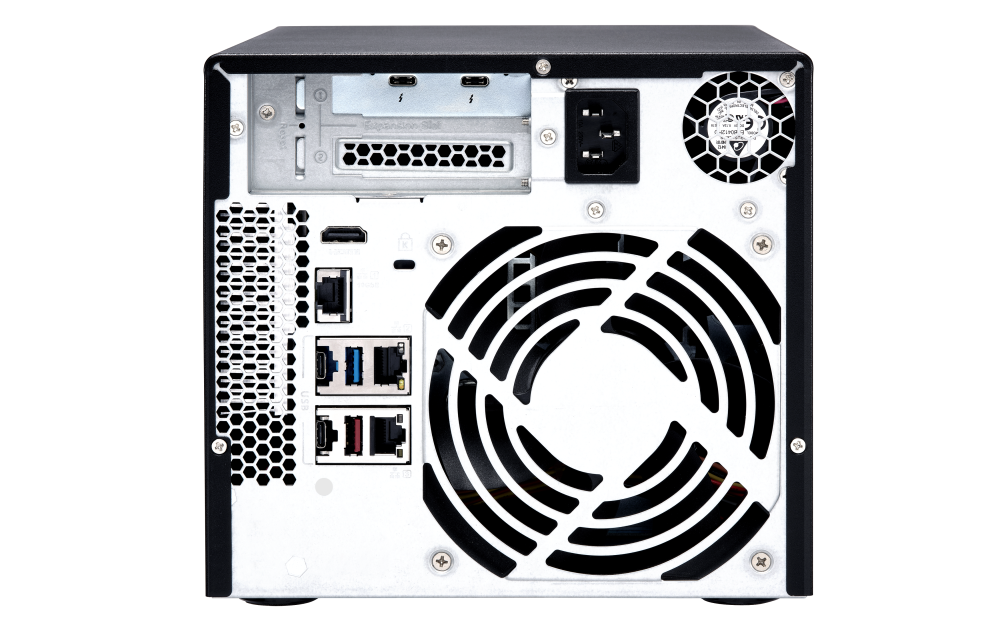 QNAP - TVS-472XT-i3-4G-US - QNAP Ultra-High Speed 4 Bay Thunderbolt 3 NAS.Intel Core i3 4-core Processor, 4GB DDR4 RAM