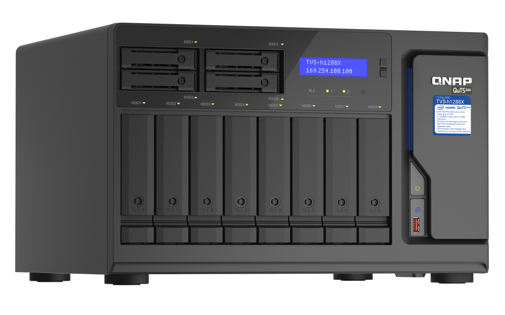 QNAP - TVS-h1288X-W1250-16G-US - QNAP 12-Bay TurboNAS (8 x 3.5