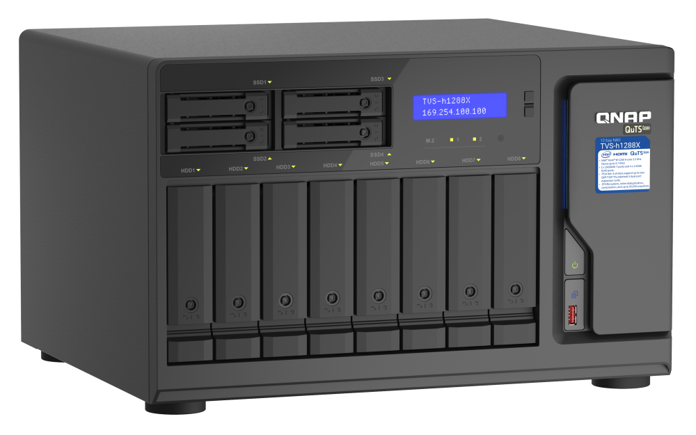 QNAP - TVS-h1288X-W1250-16G-US - QNAP 12-Bay TurboNAS (8 x 3.5
