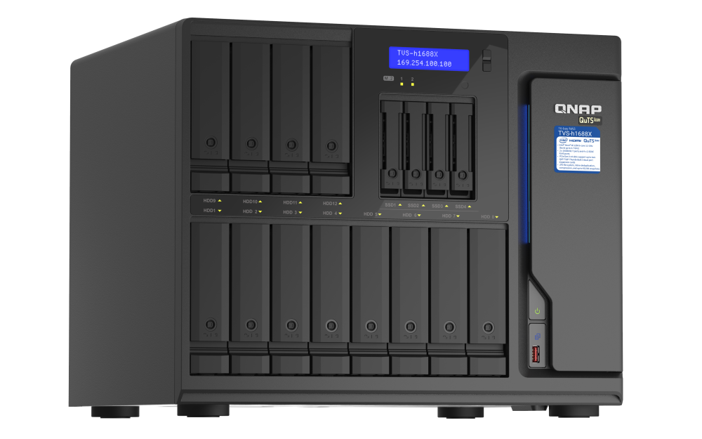 QNAP - TVS-h1688X-W1250-32G-US - QNAP - TVS-h1688X-W1250-32G-US - QNAP 16-Bay TurboNAS (12 x 3.5