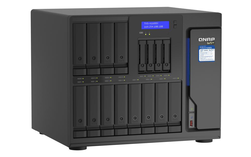 QNAP - TVS-h1688X-W1250-32G-US - QNAP - TVS-h1688X-W1250-32G-US - QNAP 16-Bay TurboNAS (12 x 3.5
