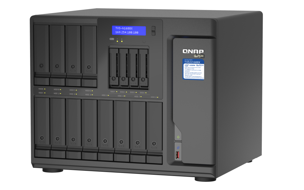 QNAP - TVS-h1688X-W1250-32G-US - QNAP - TVS-h1688X-W1250-32G-US - QNAP 16-Bay TurboNAS (12 x 3.5