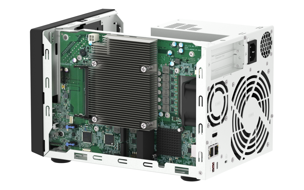 QNAP - TVS-h474-PT-8G-US - QNAP Ultra-High Speed 4 Bay NAS. Intel Pentium Gold G7400 2C Processor , 8GB RAM DDR4 RAM